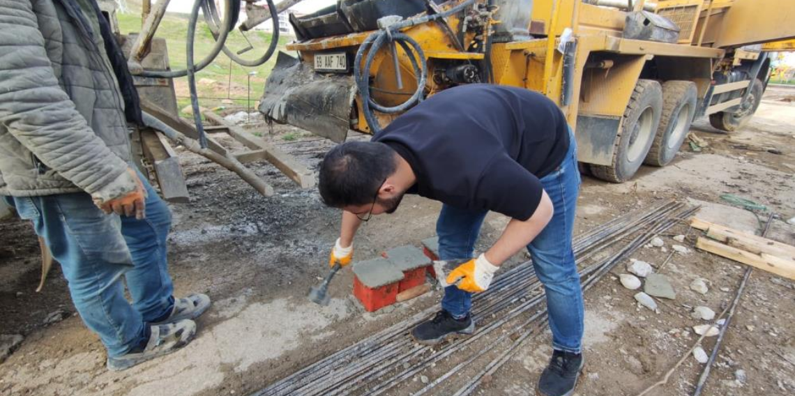 Bayburt'ta hazır beton tesisleri denetlendi