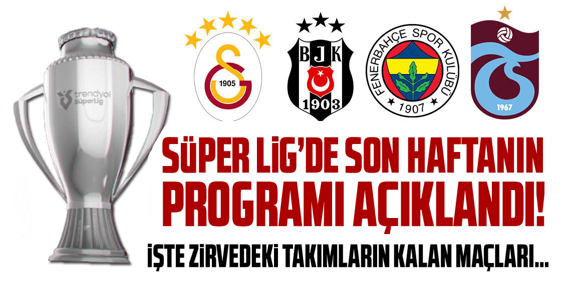 Süper Lig'de son haftanın programı açıklandı