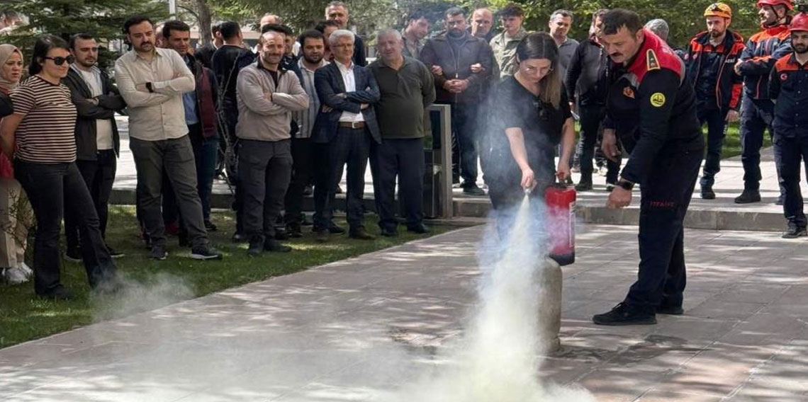 Bayburt Adliyesi personeline yangın eğitimi verildi