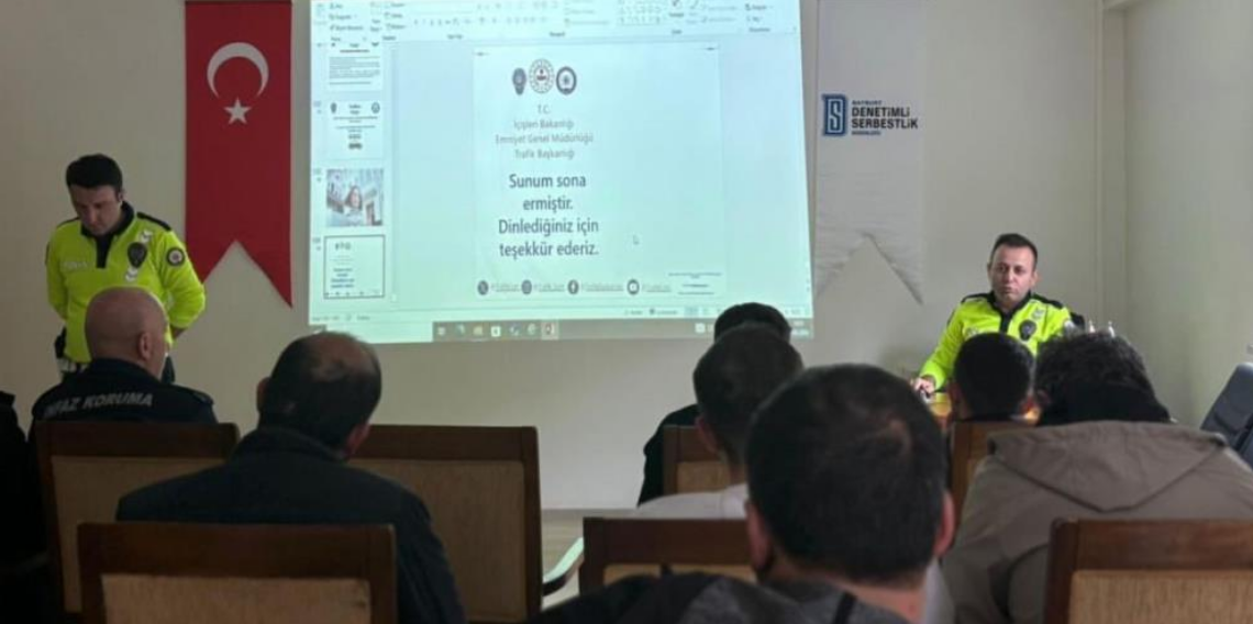 Bayburt’ta Yükümlülere Trafik Güvenliği Eğitimi Verildi