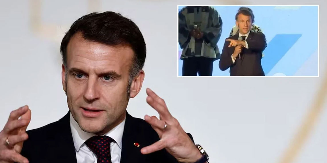 Macron çileden çıktı, Kenya'da protokolü bozup sahneye atladı