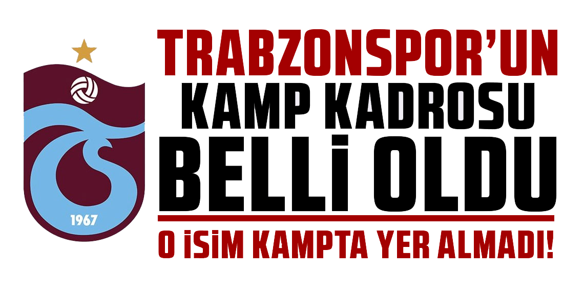 Trabzonspor'un kamp kadrosu belli oldu: Savic Kadroda Yer Aldı