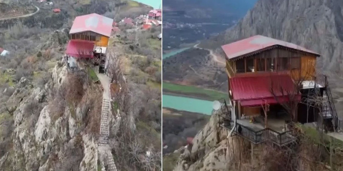 Gören dönüp bir daha bakıyor! Zirvedeki evin hikayesi hayli ilginç