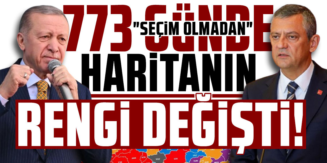 31 Mart yerel seçimleri sonrası ortaya çıkan haritanın rengi değişti