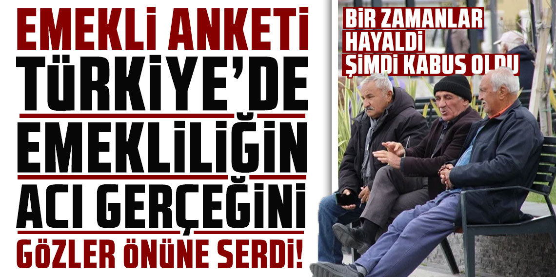 Emekli anketi Türkiye'de emekliliğin acı gerçeğini gözler önüne serdi!