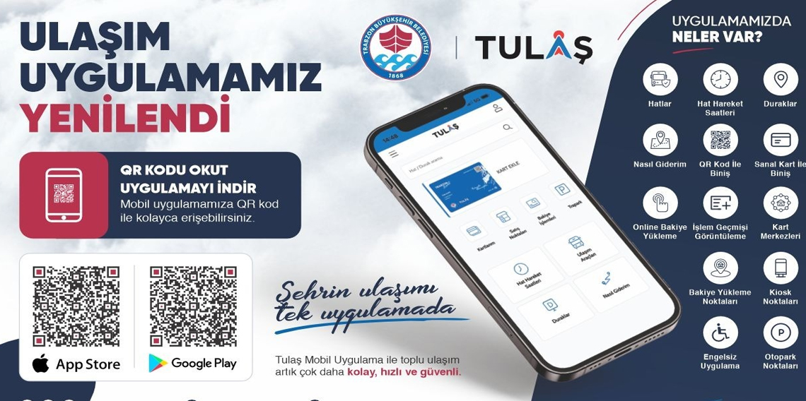 Trabzon Ulaşım Uygulaması Güncellendi