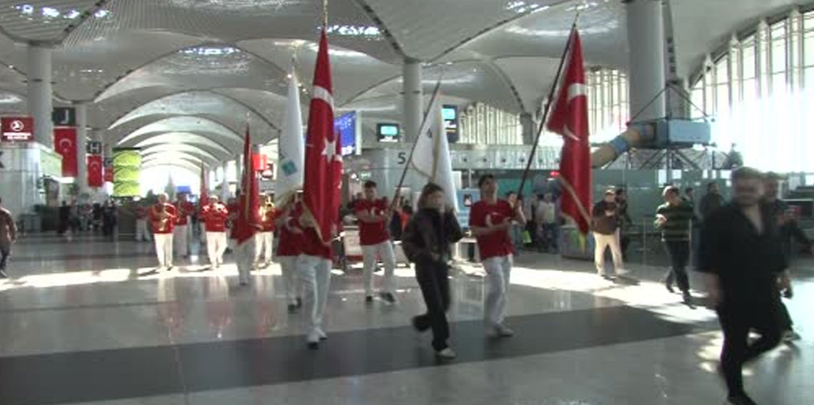 İstanbul Havalimanı’nda 19 Mayıs coşkusu