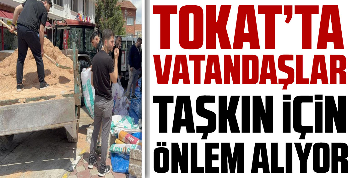 Tokat'ta taşkın riskine karşı esnaf kepenk kapattı