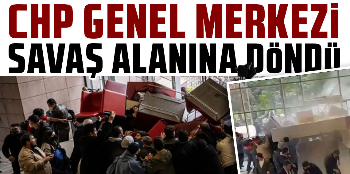 CHP Genel Merkezi arbede sonrası savaş alanına döndü