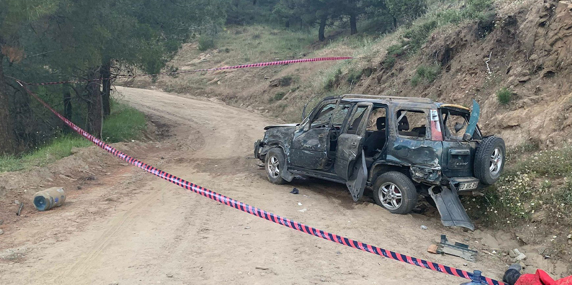 Kontrolden çıkan cip uçurumdan yuvarlandı: 1 ölü 2 ağır yaralı