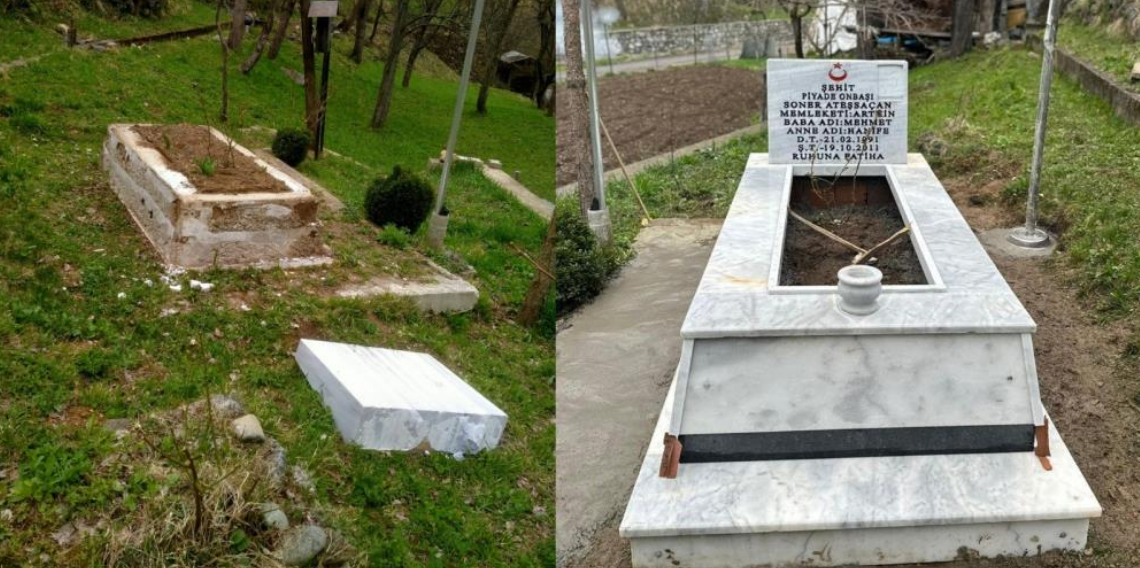 Artvin’de şehit mezarları yenilenerek bakıma alındı
