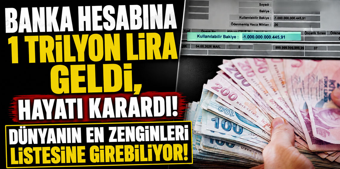 Banka hesabına 1 trilyon lira geldi, hayatı karardı!