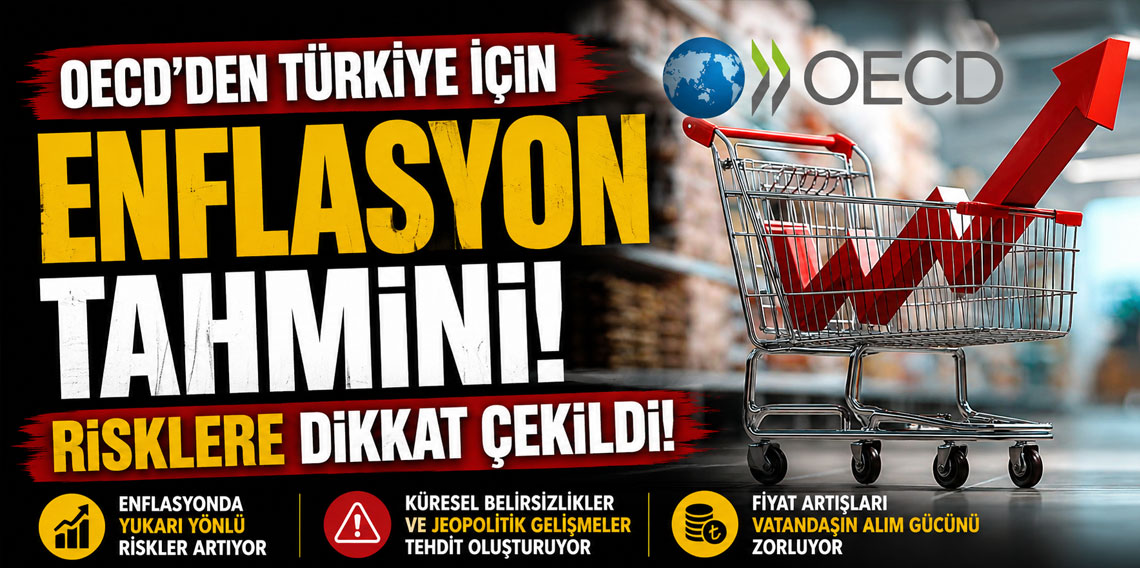 OECD'den Türkiye için enflasyon tahmini