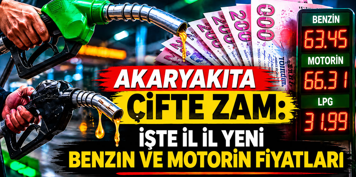 Akaryakıta çifte zam: İşte il il yeni benzin ve motorin fiyatları