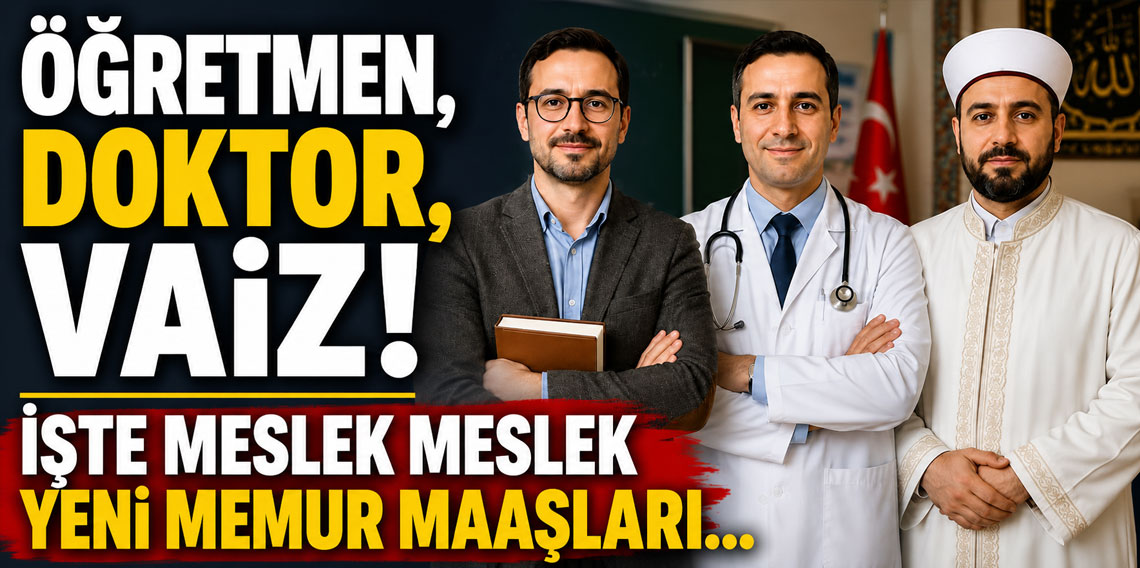 Öğretmen, doktor, vaiz! İşte meslek meslek yeni memur maaşları