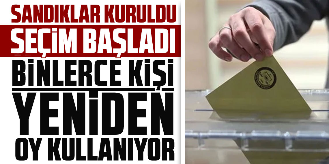 Bölgemizde sandıklar kuruldu, oy verme işlemi başladı