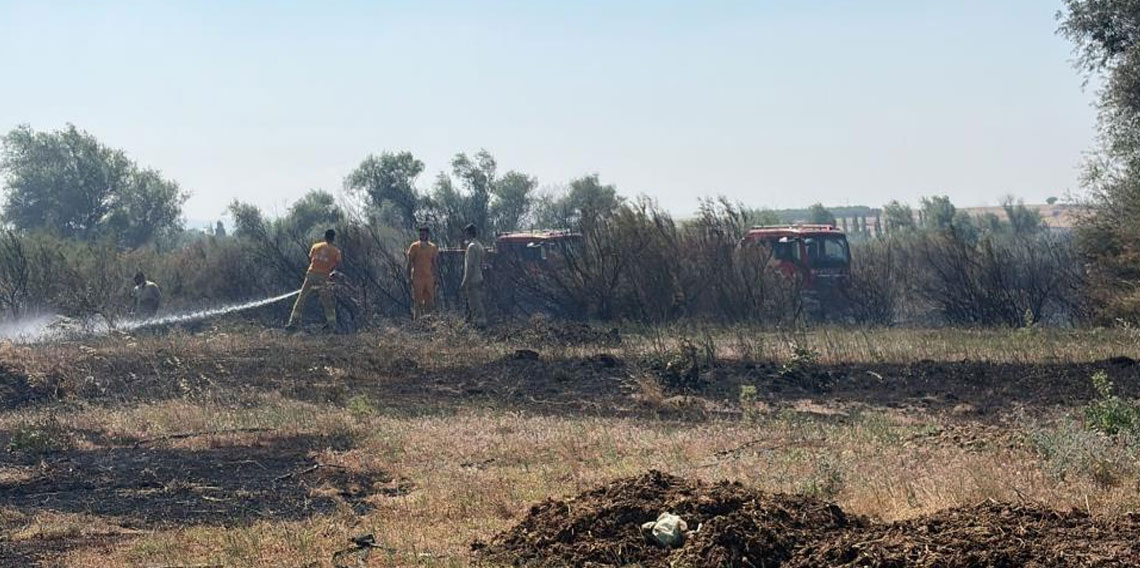 Balıkesir'de iki ayrı ilçede çıkan arazi yangınları kontrol altına alındı
