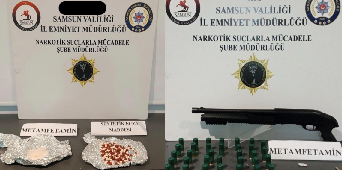 Samsun'da Narkotik Operasyonu! Uyuşturucu ve Ruhsatsız Silahlar Ele Geçirildi