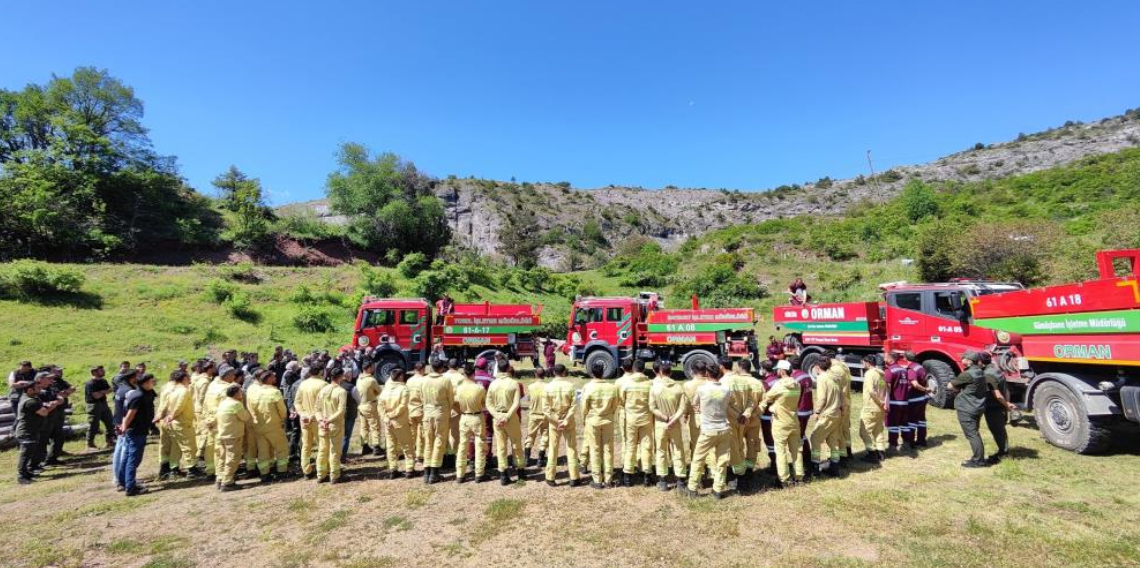 Bayburt orman ekiplerinden yangın riskine karşı sıkı hazırlık