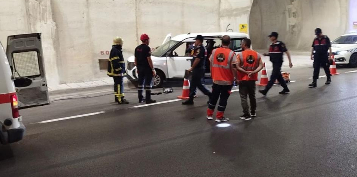 Assos Tüneli'nde trafik kazası tatbikatı