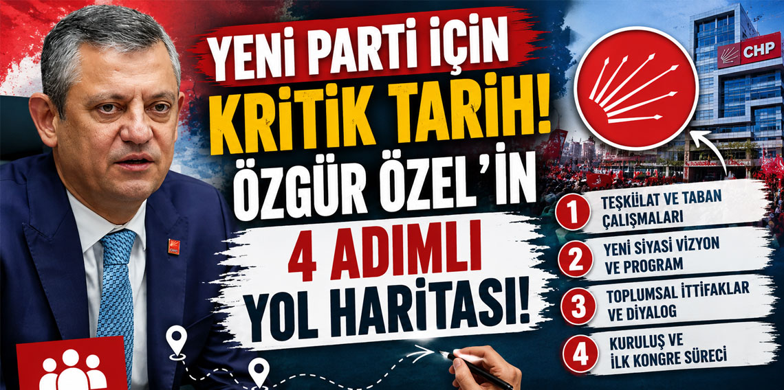 Yeni parti için kritik tarih! Özgür Özel'in 4 adımlı yol haritası!
