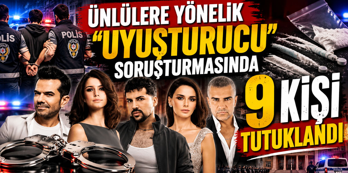 Ünlülere yönelik 'uyuşturucu' soruşturmasında 9 tutuklama
