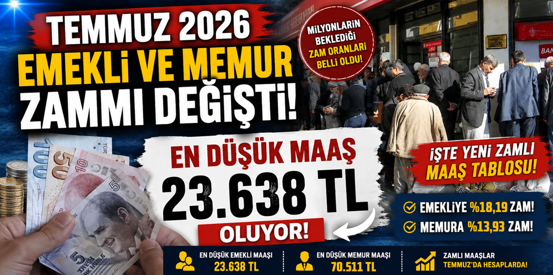 Memur ve emekli için zam hesabı değişti! İşte en düşük maaşlar