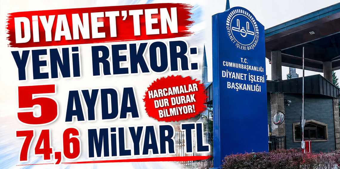 Diyanet’ten yeni rekor: 5 ayda 74,6 milyar TL