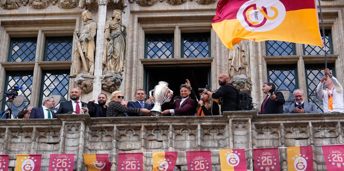 Galatasaray'ın 26. şampiyonluğunun coşkusu Belçika'da yaşandı