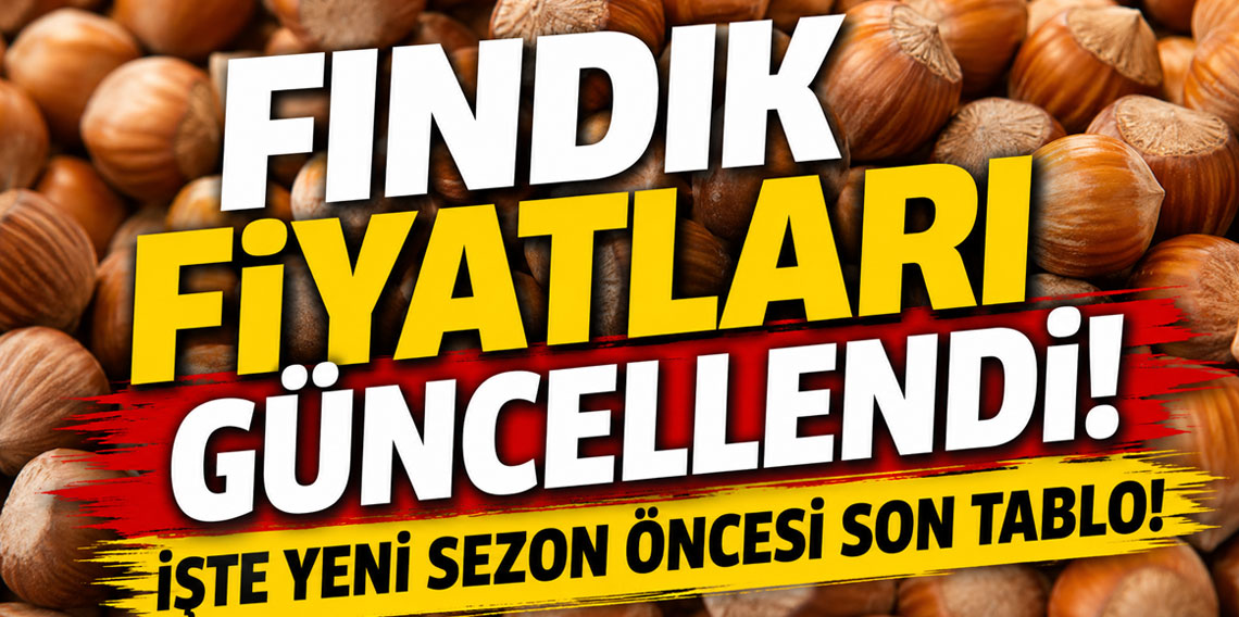 Fındık fiyatları güncellendi! Yeni sezon öncesi son tablo