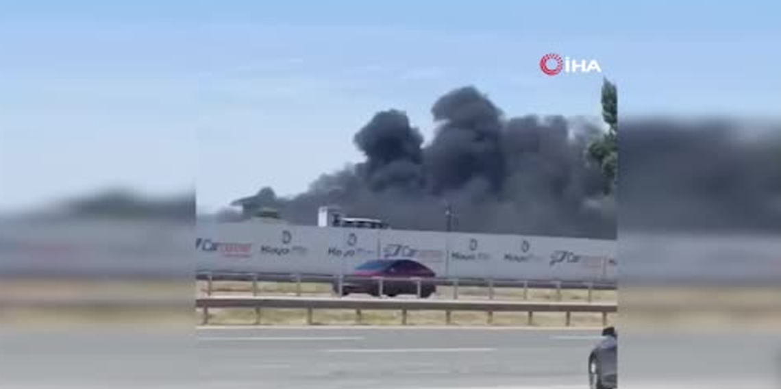 Ankara'da fabrika yangını