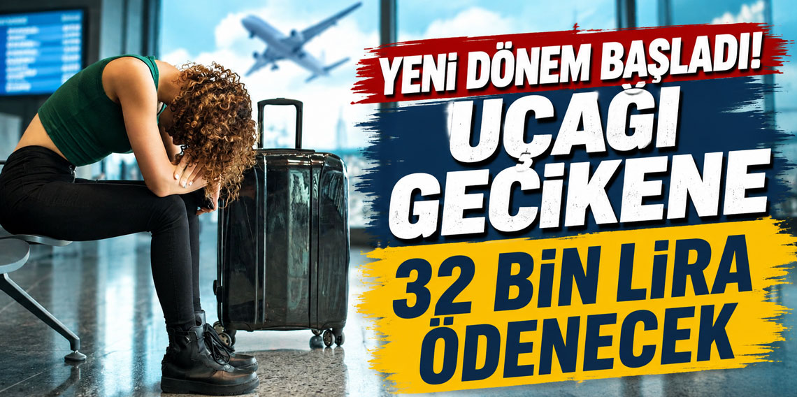 Yeni dönem başladı! Uçağı gecikene 32 bin lira ödenecek