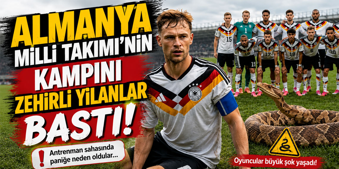 ALMANYA MİLLİ TAKIMI’NIN KAMPINI ZEHİRLİ YILANLAR BASTI!