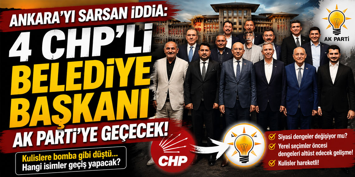 Ankara'yı sarsan iddia: 4 CHP'li belediye başkanı AK Parti'ye mi geçecek?