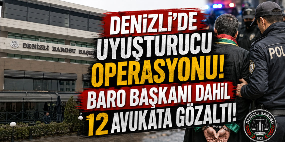 Denizli'de uyuşturucu operasyonu! Baro başkanı dahil 12 avukata gözaltı