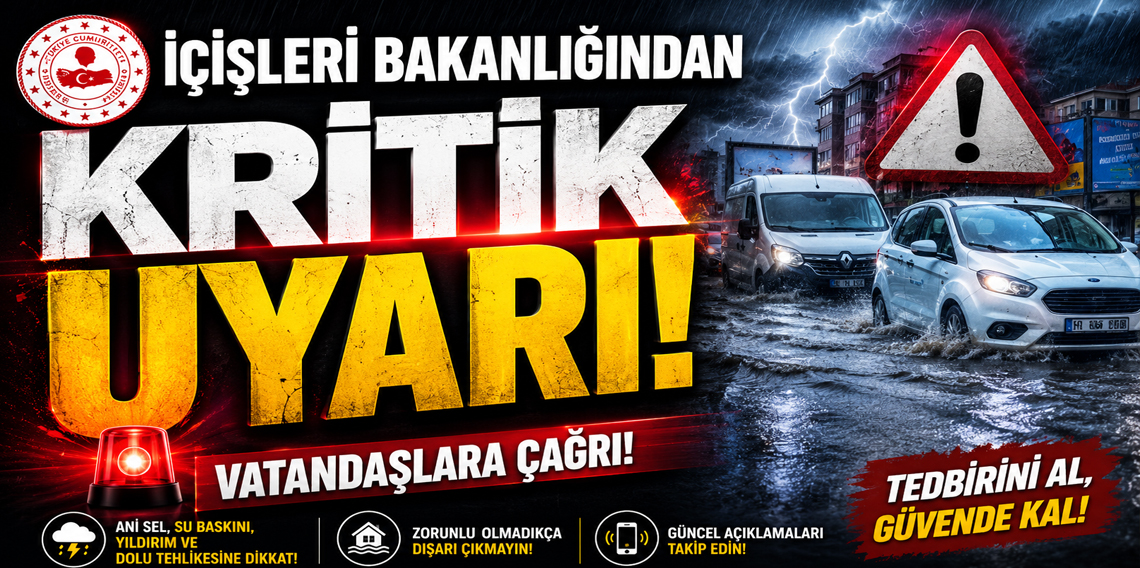 İçişleri Bakanlığı'ndan sel alarmı: Çok sayıda ilimizi sağanak vuracak!