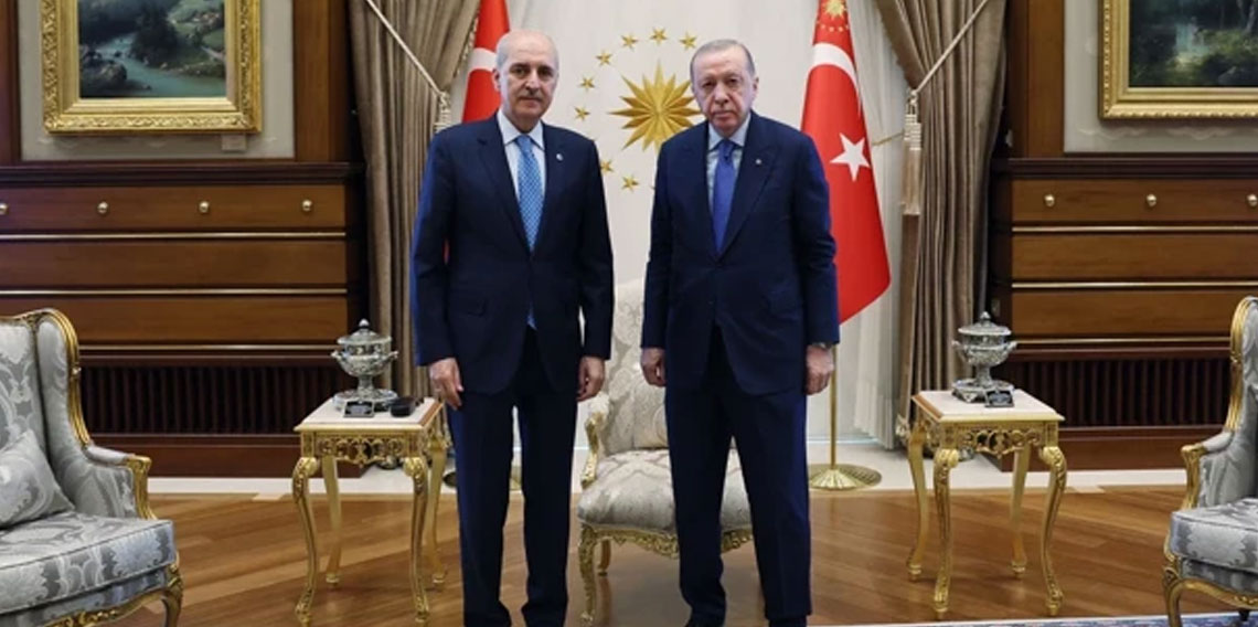 Cumhurbaşkanı Erdoğan, TBMM Başkanı Kurtulmuş'u kabul etti