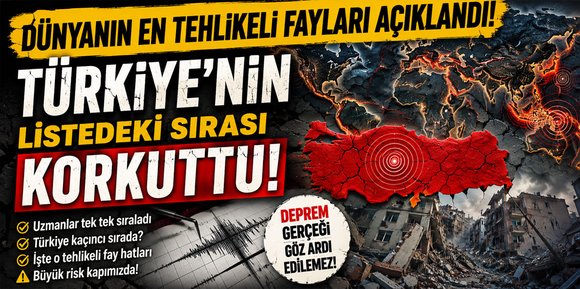 Dünyanın en tehlikeli fayları açıklandı! Türkiye'nin listedeki sırası korkuttu