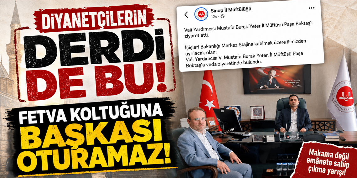 Sinop'ta stajyer vali yardımcısı vekili, müftünün makamına oturdu