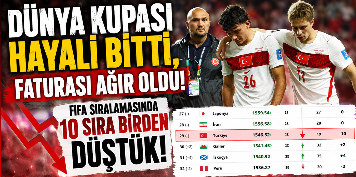 Dünya Kupası hayali bitti, faturası ağır oldu! FIFA sıralamasında 10 sıra birden düştük