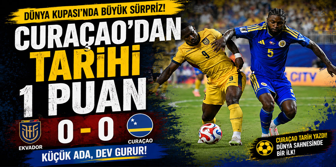 Curaçao'dan Dünya Kupası'nda tarihi 1 puan! Ekvador'a gol izni tanımadılar