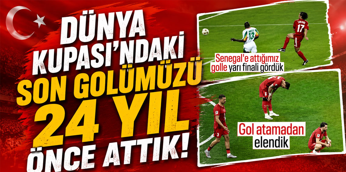 Dünya Kupası'ndaki son golümüzü 24 yıl önce attık!