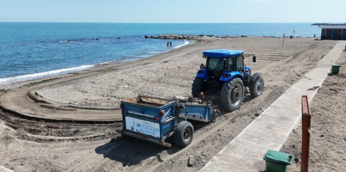 Ordu’da plajlarda temizlik ve bakım çalışmaları