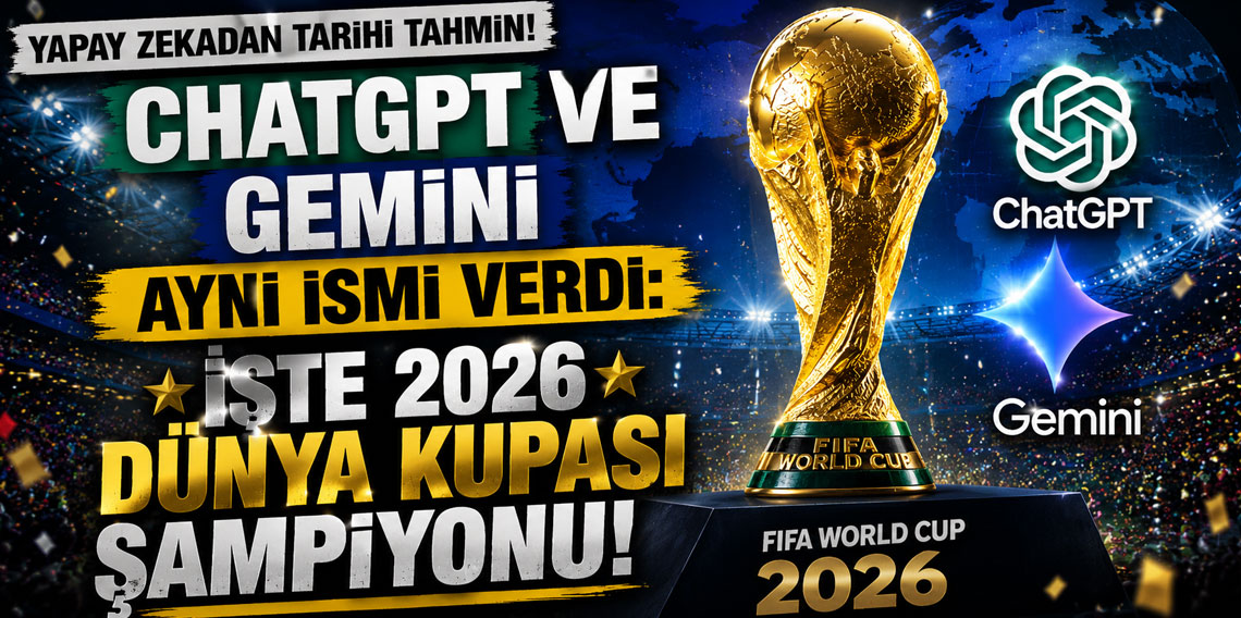 ChatGPT ve Gemini aynı ismi verdi: İşte 2026 Dünya Kupası şampiyonu!