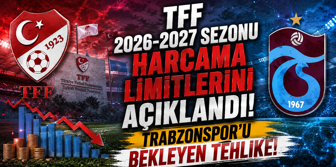 TFF 2026-2027 sezonu HARCAMA LİMİTLERİNİ AÇIKLANDI! TRABZONSPOR’U BEKLEYEN TEHLİKE!