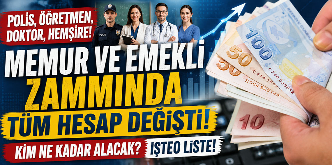 Polis, öğretmen, doktor, hemşire! Memur ve emekli zammında tüm hesap değişti!