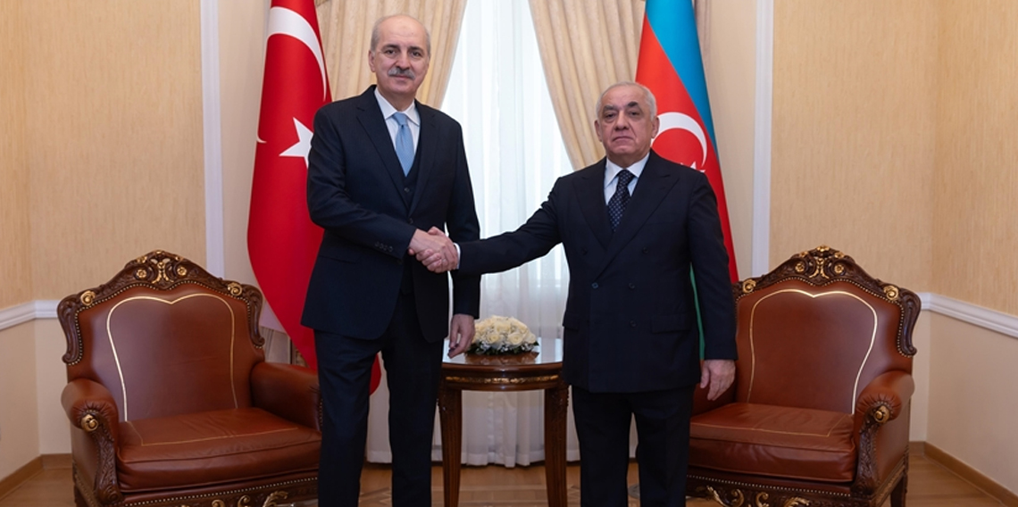 TBMM Başkanı Kurtulmuş, Azerbaycan Başbakanı Esedov ile görüştü
