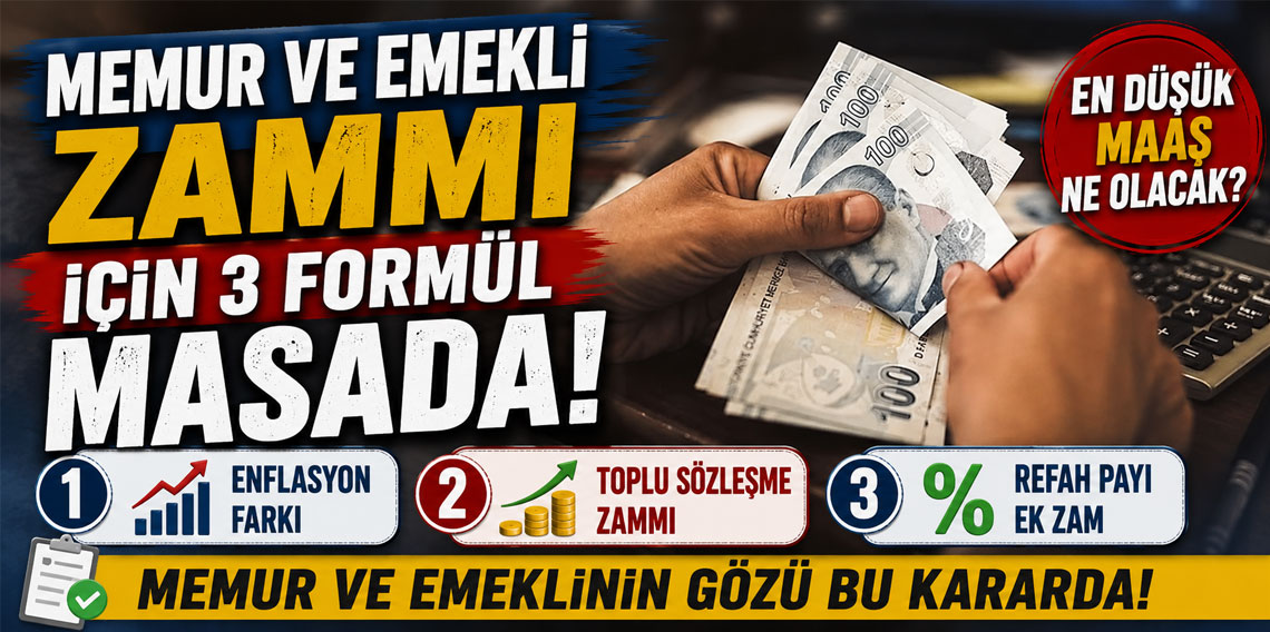 Memur ve emekli zammı için 3 formül masada! En düşük maaş ne olacak?