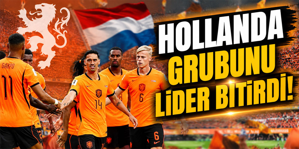 Tunus'u mağlup eden Hollanda grubunu lider bitirdi!