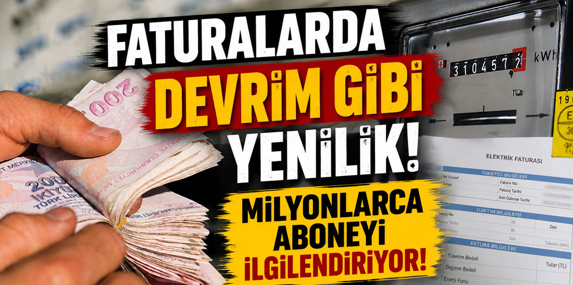 Faturalarda devrim gibi yenilik! Milyonlarca aboneyi ilgilendiriyor!